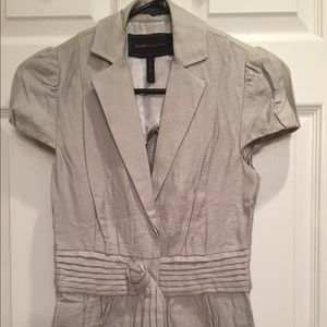 BCBG Light Grey Short Sleeve Blazer